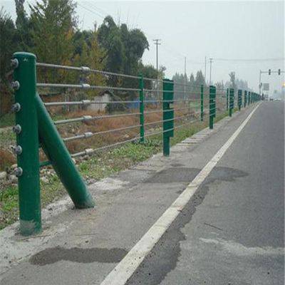 湖南張家界盤山路旅游景區纜索護欄 高速公路防撞繩索護欄 危險山路鋼絲繩圍欄